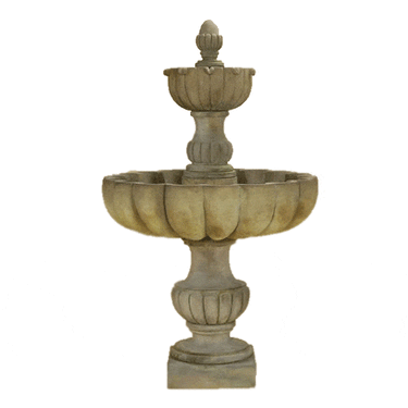 Urbino Grande Tall Two Tier Outdoor Cast Stone Garden Fountain Fountain Tuscan